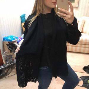 black knit scarf/shall